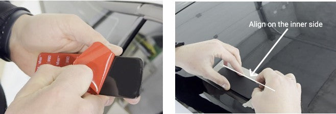 Adhesive metalic plates mounting